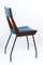 Mid-Century Chair in Blue Imitation Leather with Wooden Structure from RB Rossana, 1950s, Image 4