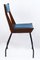 Mid-Century Stuhl aus blauem Kunstleder mit Holzgestell von RB Rossana, 1950er 5