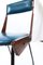 Mid-Century Chair in Blue Imitation Leather with Wooden Structure from RB Rossana, 1950s, Image 13