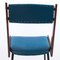 Mid-Century Chair in Blue Imitation Leather with Wooden Structure from RB Rossana, 1950s, Image 9