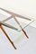 Mid-Century Italian Wood, Brass & Glass Console Table by Cesare Lacca, 1960s, Image 8
