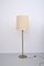 Brass Floor Lamp with Large Lampshade, Image 1