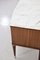 Italienisches Sideboard aus Nussholz, Carrara Marmor & Messing von Cantu, 1960er 6