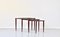 Italian Mahogany Nesting Tables with Glass Tops by Ico Parisi, 1960s, Set of 3, Image 14