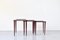Italian Mahogany Nesting Tables with Glass Tops by Ico Parisi, 1960s, Set of 3 7