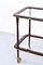 Italian Mahogany, Brass & Glass Drinks Trolley by Ico Parisi, 1960s, Image 10