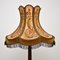 Antique Carved Floor Lamp with Needlepoint Shade, Image 3