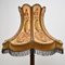 Antique Carved Floor Lamp with Needlepoint Shade, Image 4