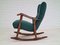 Restored Danish Rocking Chair in Wool & Beech, 1950s or 1960s 15