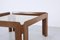 Mid-Century Italian Walnut and Smoked Glass Coffee Table by Tobia & Afra Scarpa 4