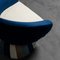 Circular Blue Velvet Lounge Chair, 1970s 2