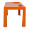 Orangefarbener Fiberglas Couchtisch im Stil von Marc Berthier 3