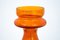 Vase en Verre Orange de Barbara Glassworks, Pologne 4