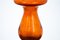 Vase en Verre Orange de Barbara Glassworks, Pologne 3