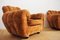Velvet Lounge Chair and Sofa Set, 1970s, Set of 3 4