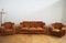 Velvet Lounge Chair and Sofa Set, 1970s, Set of 3, Image 1