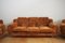 Velvet Lounge Chair and Sofa Set, 1970s, Set of 3, Image 7