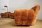 Velvet Lounge Chair and Sofa Set, 1970s, Set of 3 3