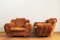Velvet Lounge Chair and Sofa Set, 1970s, Set of 3 12