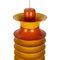 Lámpara colgante danesa vintage en naranja y amarillo, Imagen 4