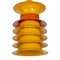 Lámpara colgante danesa vintage en naranja y amarillo, Imagen 6
