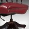 Vintage English Victorian Revival Captain's Chair in Leather, 1960s 12