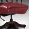 Vintage English Victorian Revival Captain's Chair in Leather, 1960s, Image 12