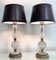 Vintage French Cut Glass and Brass Table Lamps, 1950s, Set of 2 1