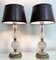 Vintage French Cut Glass and Brass Table Lamps, 1950s, Set of 2, Image 1