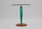 Clear Glass, Green Glass & Beech Clover Leaf Side Table, Italy, 1980s, Image 5