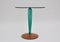 Clear Glass, Green Glass & Beech Clover Leaf Side Table, Italy, 1980s 2