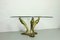 Brass Parrot Coffee Table in the Style of Willy Daro, Belgium, 1970s 1