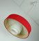 Mid-Century Modern Hanging Lamp in White Glass & Red Fabric, 1960s, Image 6