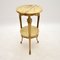 Antique French Style Brass & Onyx Side Table, Image 1