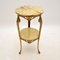 Antique French Style Brass & Onyx Side Table, Image 2