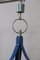 Vintage Glass and Blue Lacquered Metal Chandelier from Stilnovo, 1950s 5