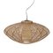 Pendant Lamp in Woven Rattan and Parchment, 1950s 5