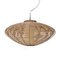 Pendant Lamp in Woven Rattan and Parchment, 1950s 2