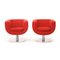 Fauteuils Tulipe en Tissu Rouge par Jeffrey Bernett pour B&B Italia, 2000s, Set de 2 7