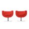 Tulip Armchairs in Red Fabric by Jeffrey Bernett for B&B Italia, 2000s, Set of 2 1