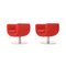 Fauteuils Tulipe en Tissu Rouge par Jeffrey Bernett pour B&B Italia, 2000s, Set de 2 6