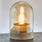 Lampada sferica in legno di pioppo e vetro fumé, Immagine 1