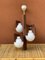 4-Light Pendant Lamp in Opal Glass and Wood, Italy, 1970s 1
