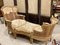 Mid-19th Century Chaise Lounge Living Room Set in Vienna Straw, France, Set of 3 1