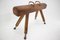 Large Adjustable Gymnastic Leather Pommel Horse, 1950s, Image 2