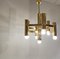 Brass Chandelier by Gaetano Sciolari, 1970s 5