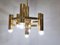 Brass Chandelier by Gaetano Sciolari, 1970s 3