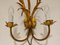 Vintage Gilt Metal Sheaf of Wheat Wall Lamps, 1960s, Set of 2 10