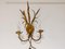 Vintage Gilt Metal Sheaf of Wheat Wall Lamps, 1960s, Set of 2 8