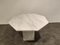 Octogonal Italian White Marble Dining Table, 1970s, Image 2